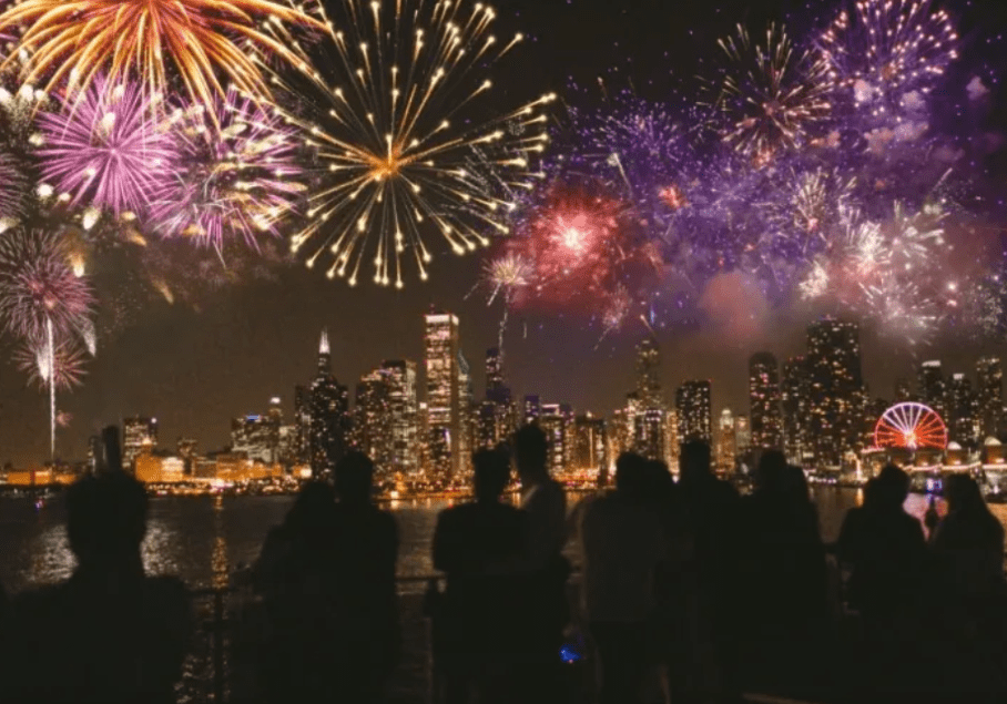 Chicago Fireworks Display Lakefront