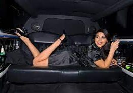 woman in limo